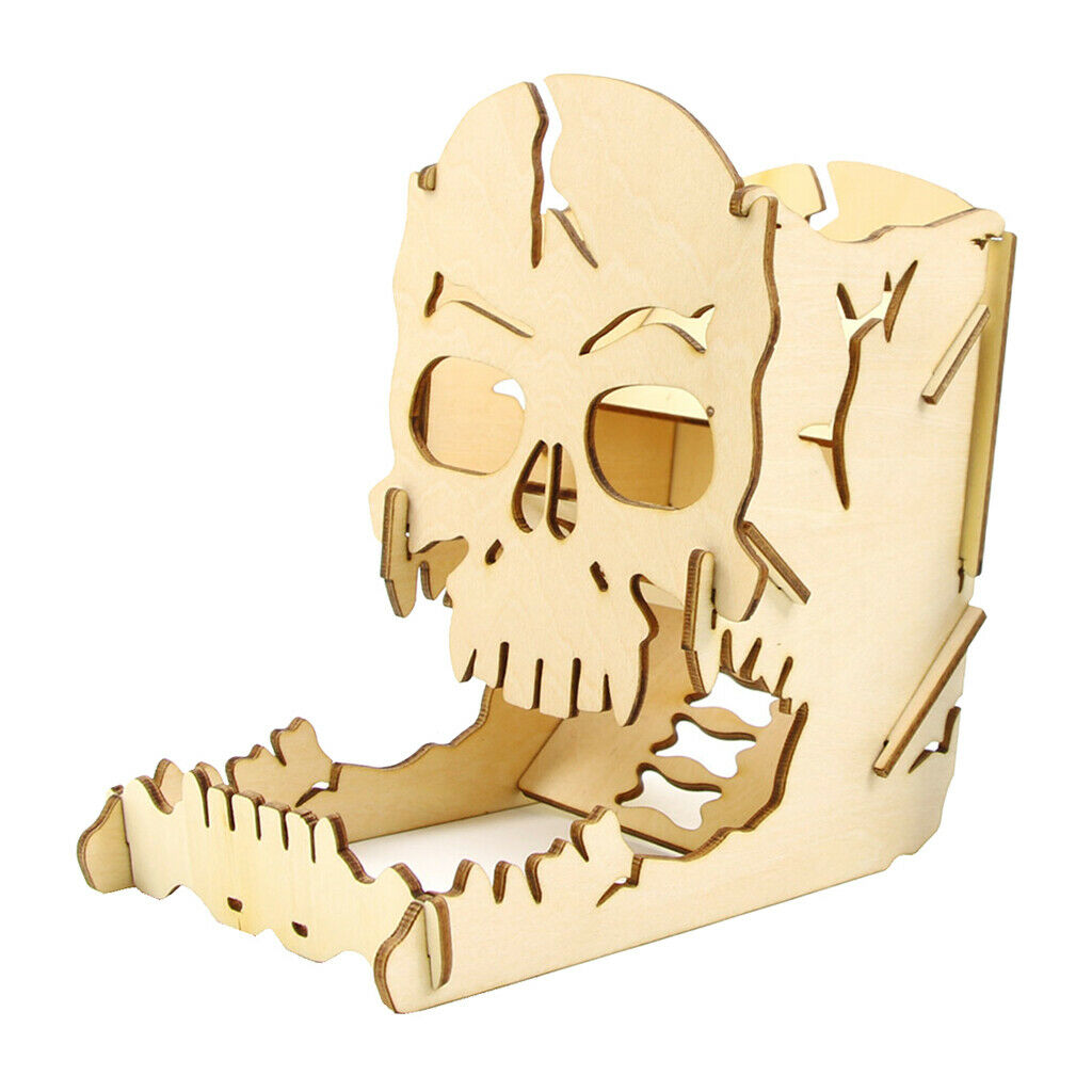 Lots 2 Novel Mini Wooden Easy Rolling Dice Tower for Board Games Accessories