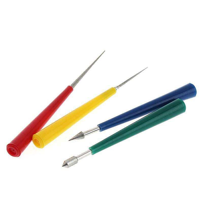 4Pcs Diamonte Coated Bead Reamer Set Beading Jewelry Repair Woodworking Tools