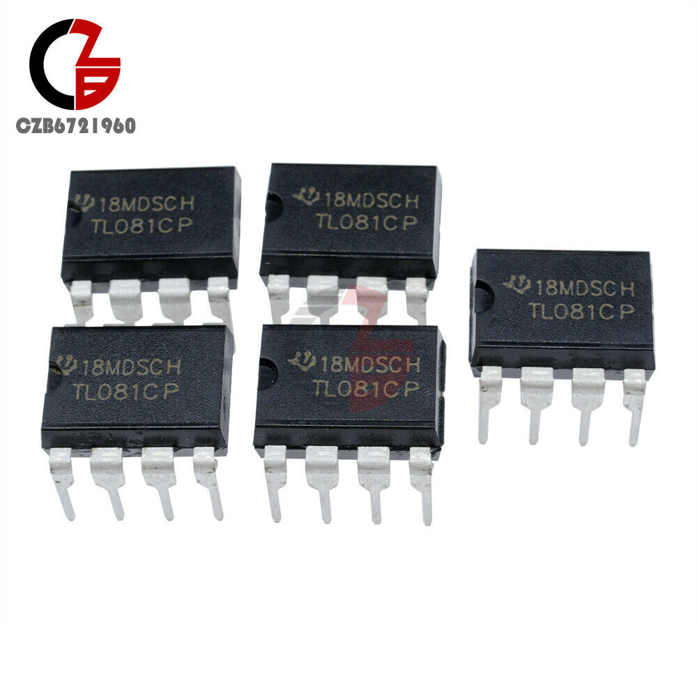 10PCS TL081 TL081CP TI IC JFET Input Operational Amplifiers DIP-8