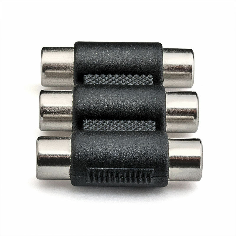 2PCS 3RCA AV Audio Video Female to Female Jack Coupler Adapter 3RCA Connector