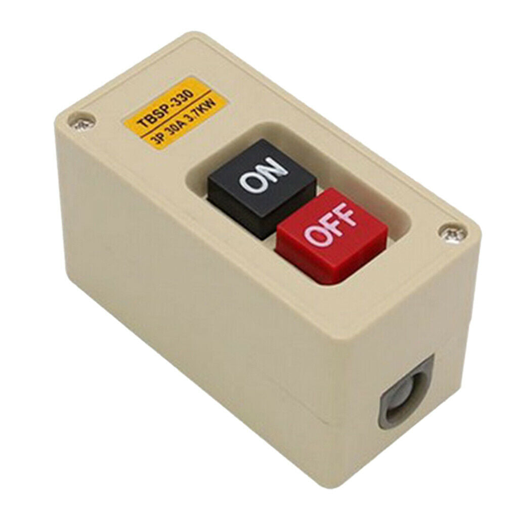 TBSP-330 3 Phase Waterproof 30A Power Push Button Switch Two Key Lock Tend