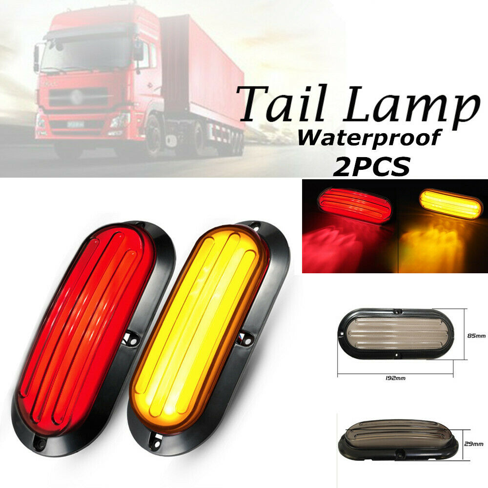 2X 74LED Car Turn Reverse Heavy Truck Tail Lamp Stop Rear Brake Light Red&Yellow