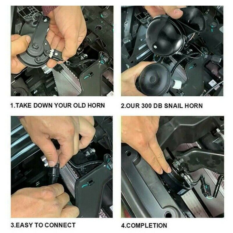 300DB Super Train Horn for Trucks Car Boat Motorcycle Electric Horn-12V PairX8J4