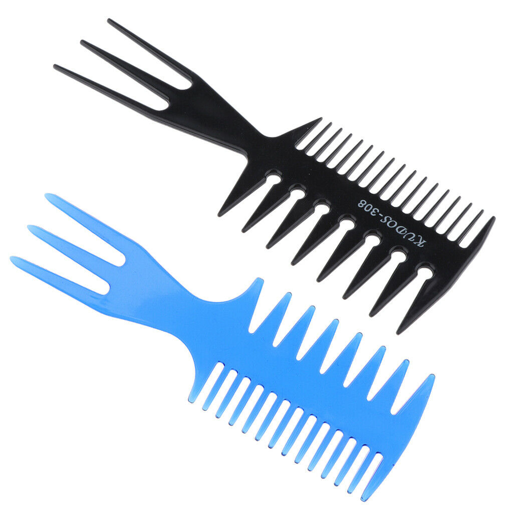 2 Pieces Afro Kinky Hair Styling 3 in 1 Multifunctional Insert Comb