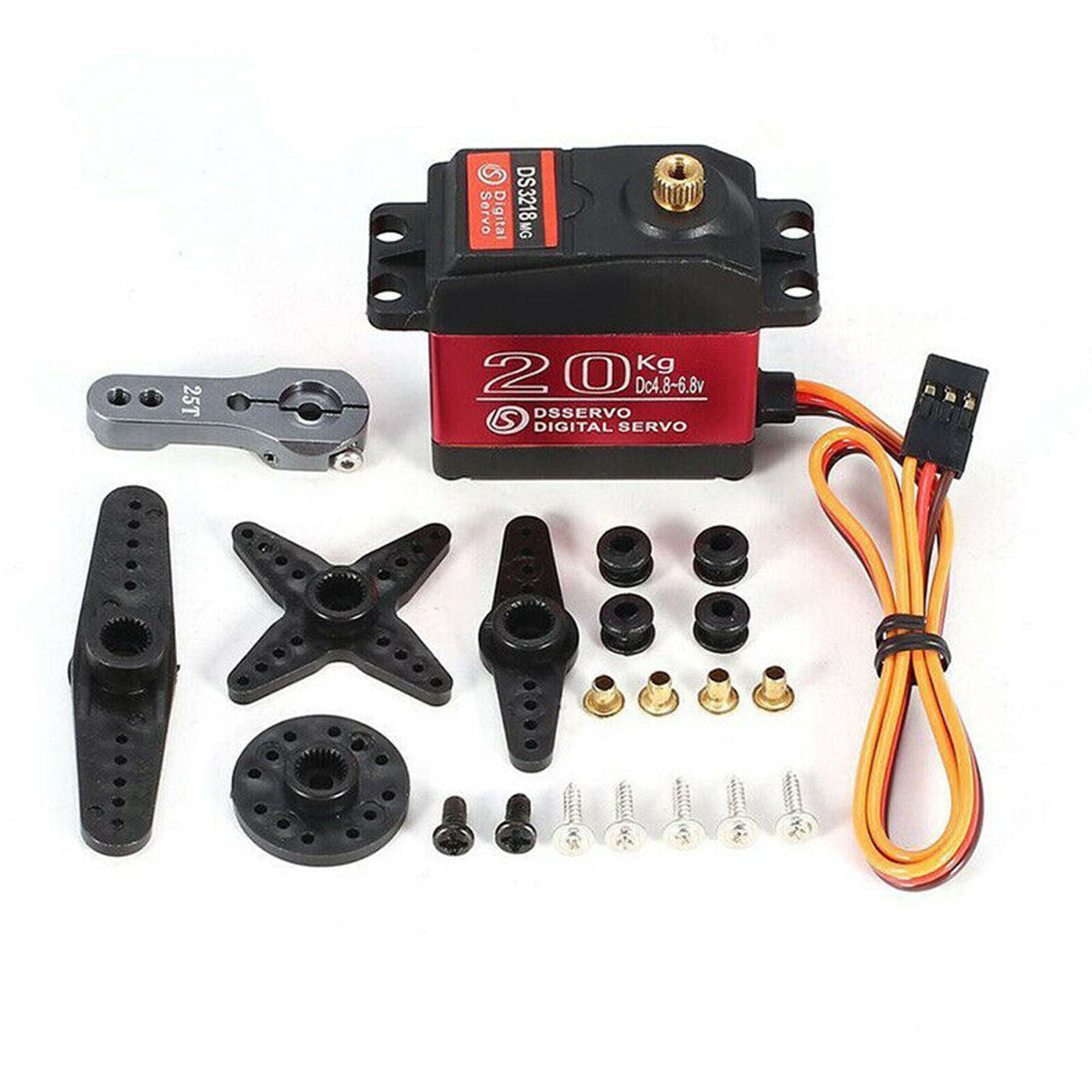 Waterproof DS3218MG Digital Servo Metal Gear 20KG Torque for RC Car Robot