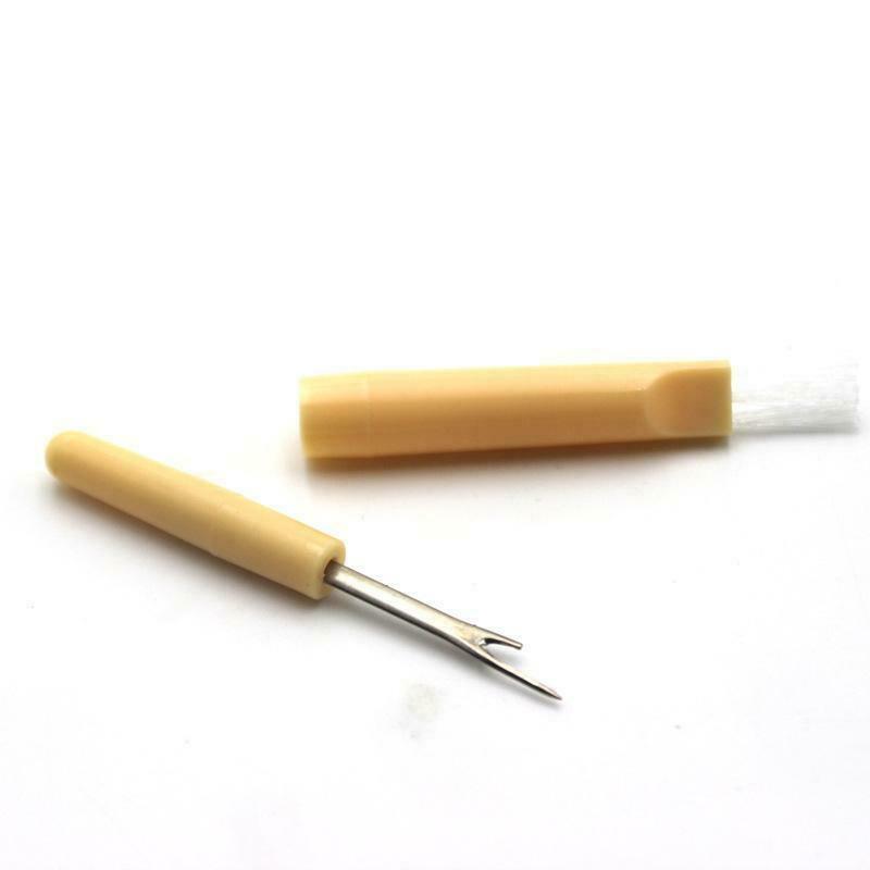 2-in-1 Seam Ripper Brush Top Unpicker Needle Work Seamstress Sewing Tool