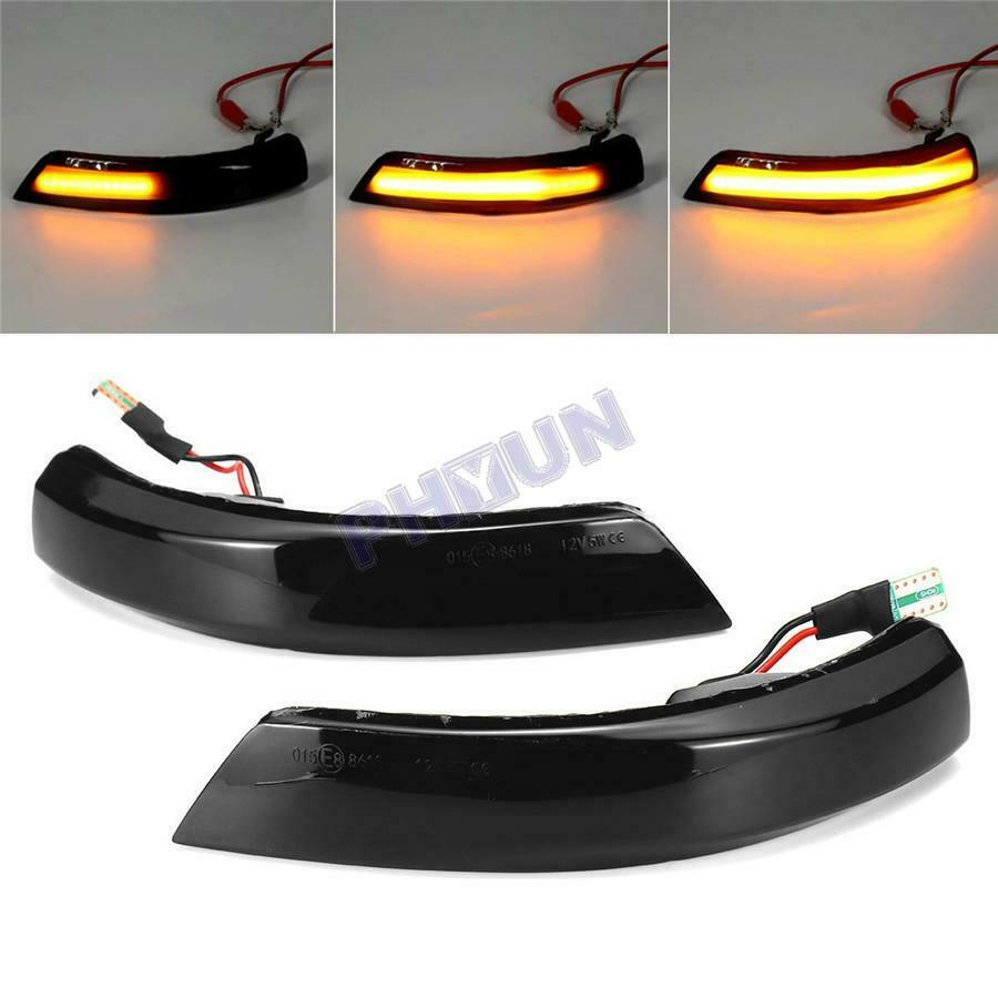 2x LED Mirror Turn Signal Lights Lamps For Ford EcoSport Kuga / Escape 2013-2018