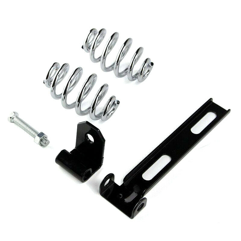 Motorcycle Stainless Steel Solo Seat 3" Barrel Springs Bracket Mounting Kit