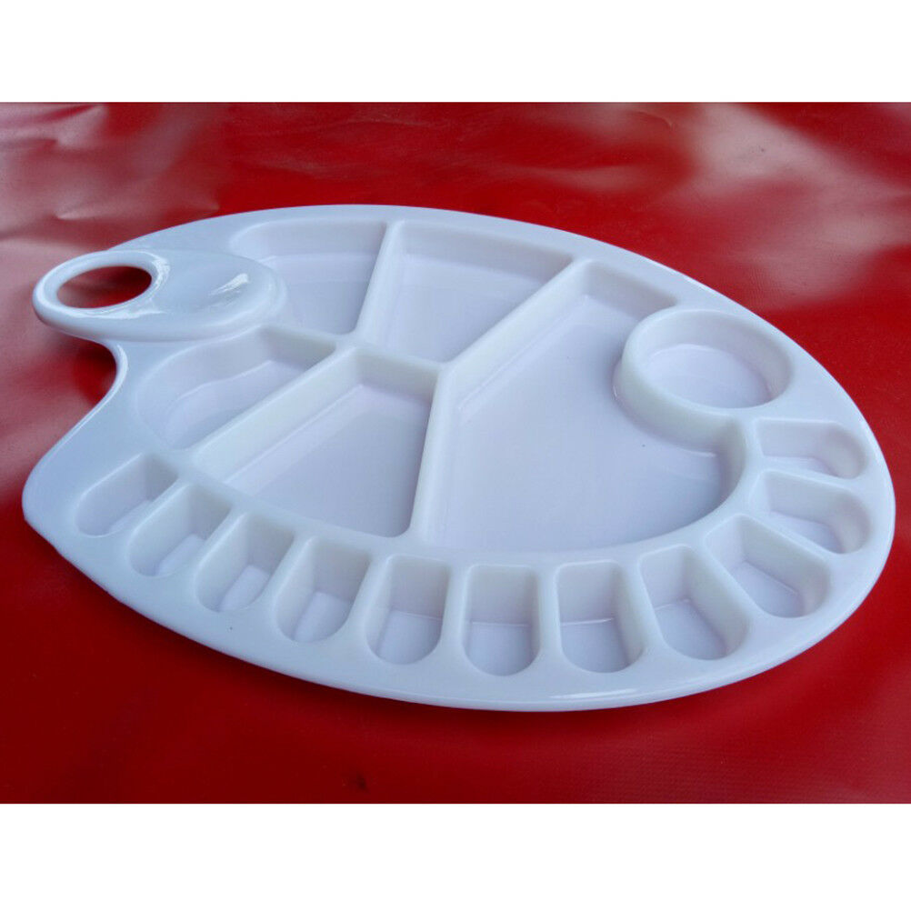 1pc 17 Grid fish shape Watercolor Plastic Painting Tray Paint Mixing Pale.l8