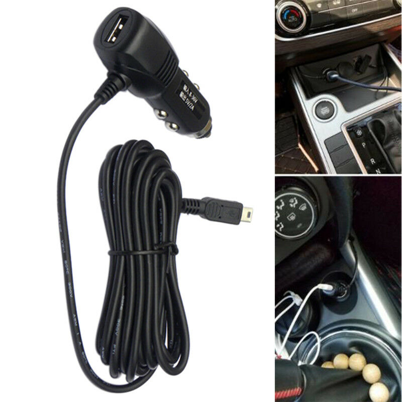 Mini USB Port5V 2A Car Charger Adapter For Car DVR Vehicle Charging 3.5mCa.l8