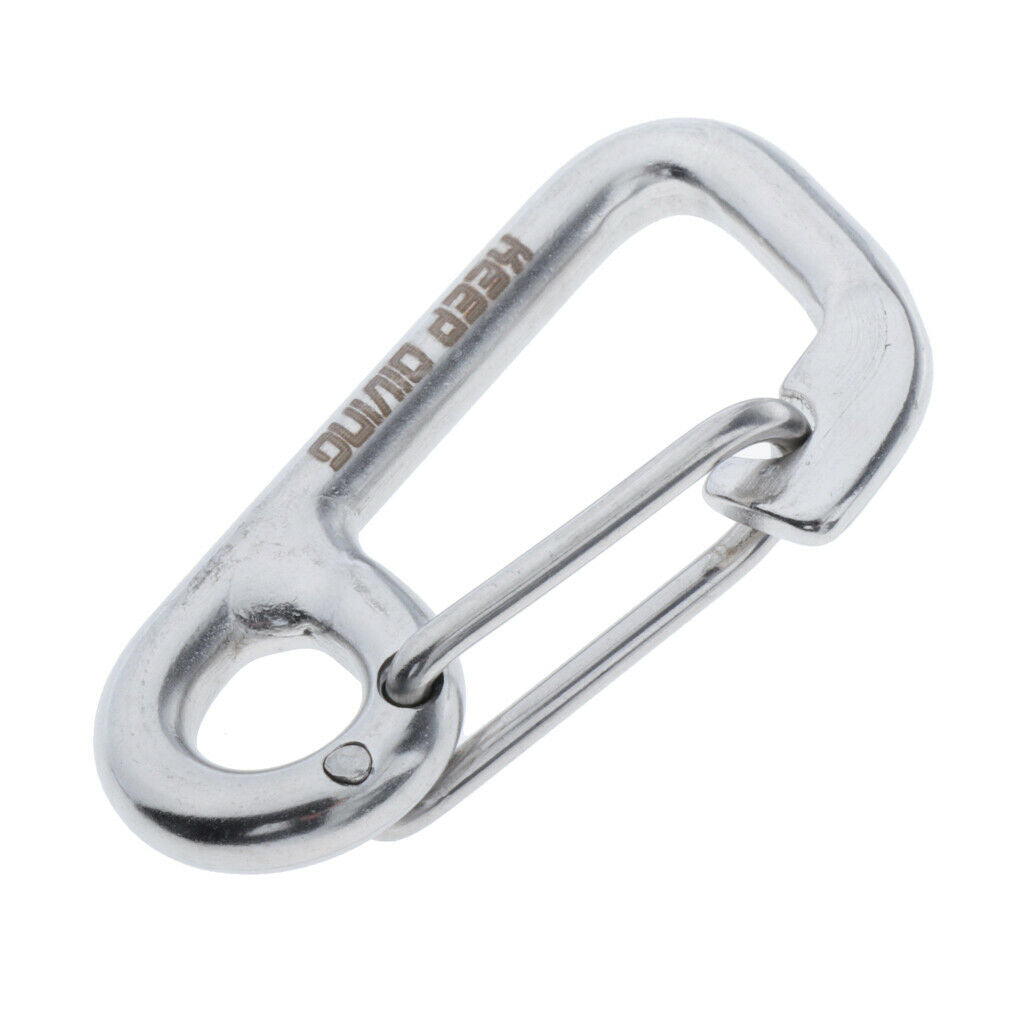 2 Pieces Premium Carabiner Diving Spring Hook Snap Eyelet Reel Connector