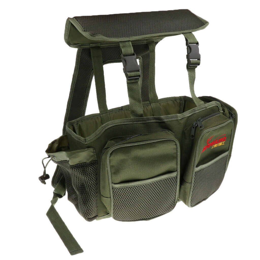 Seat Fishing Box with Canvas Rucksack Overcoats Carp Fishing System