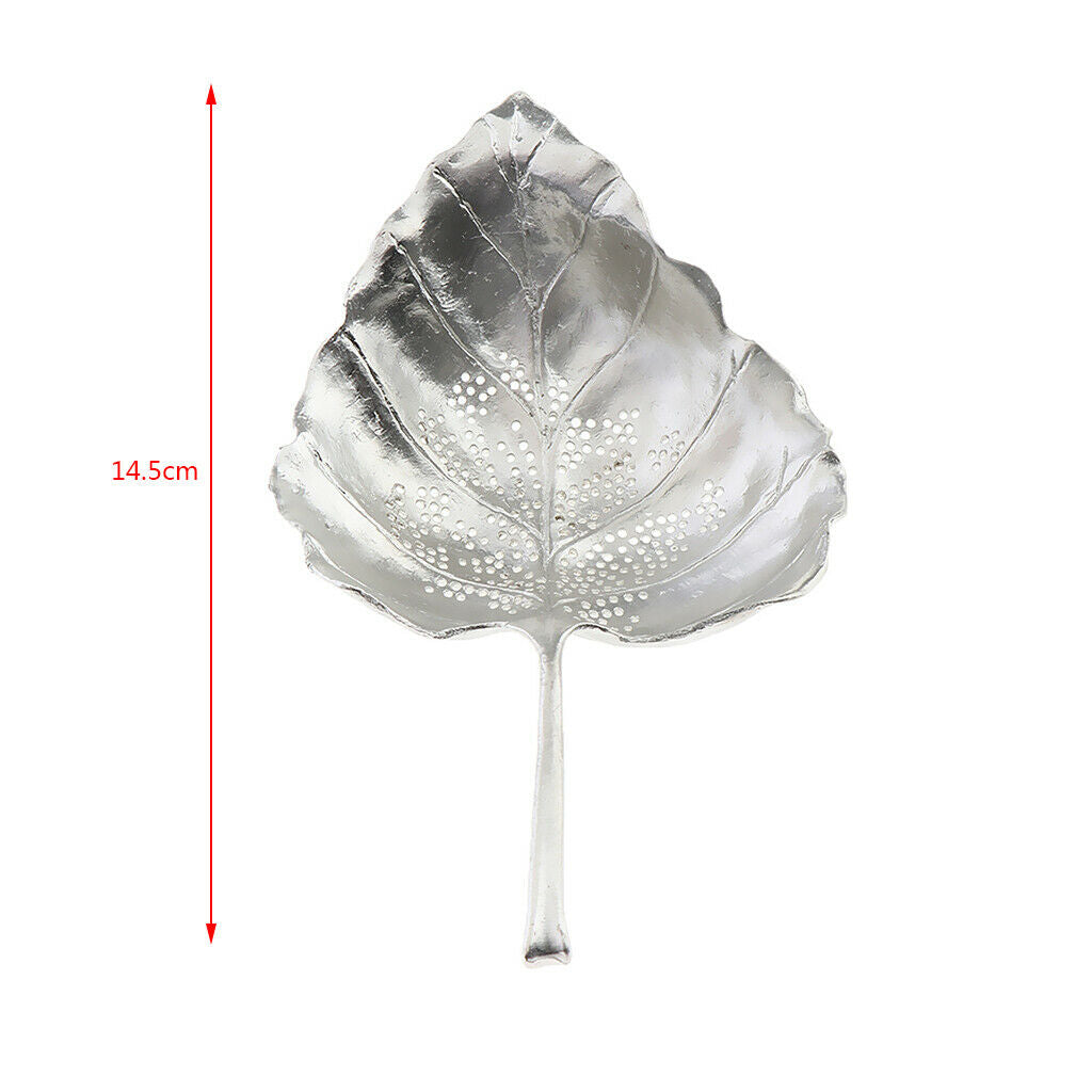 2pcs Pure Tin Tea Filter Strainer Leaf Shaped Kungfu Tea Set Accessory