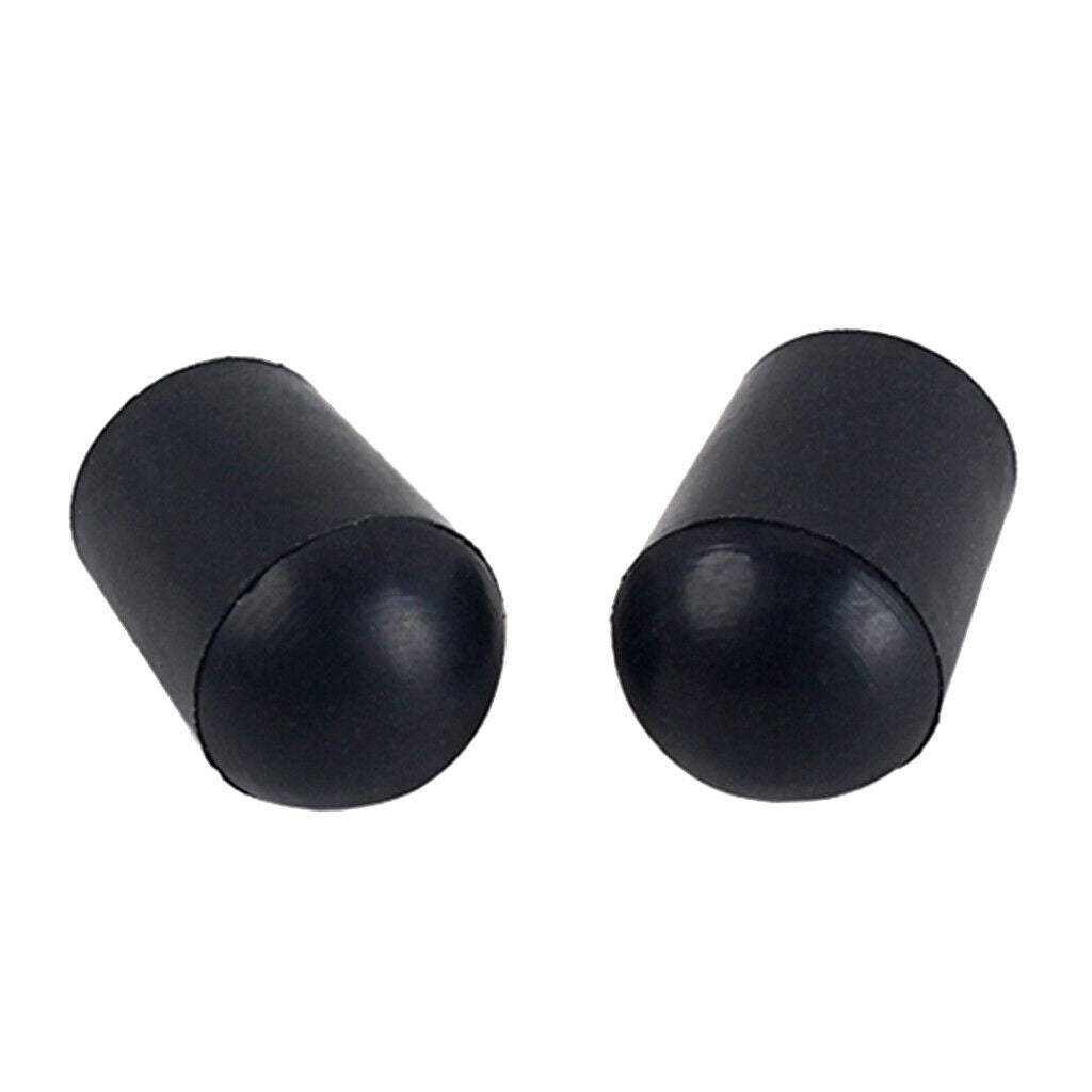 Set of 2 Black Cello Tail Column Foot Brace Rubber Pad Instruments Accessory
