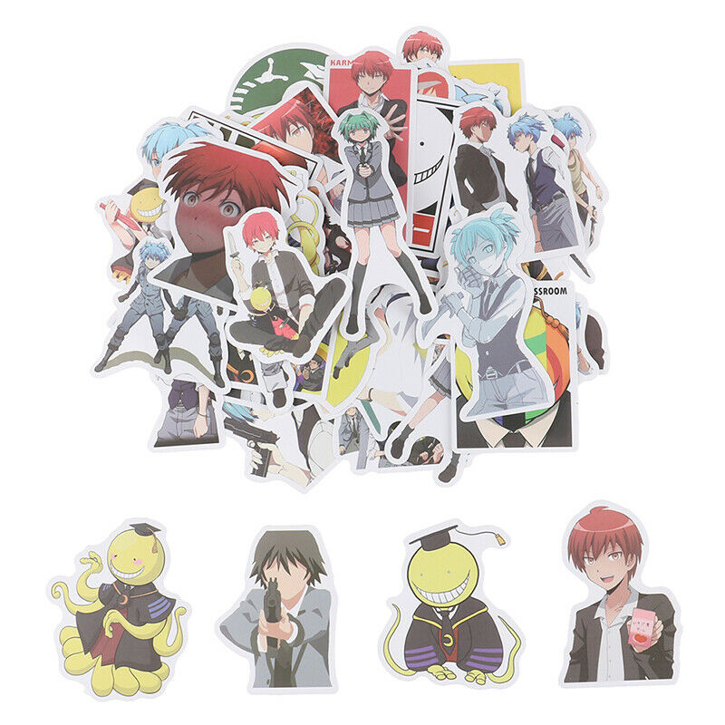 50Pcs Anime Assassination Classroom Stickers For DIY Skateboard Guitar Lap J NC