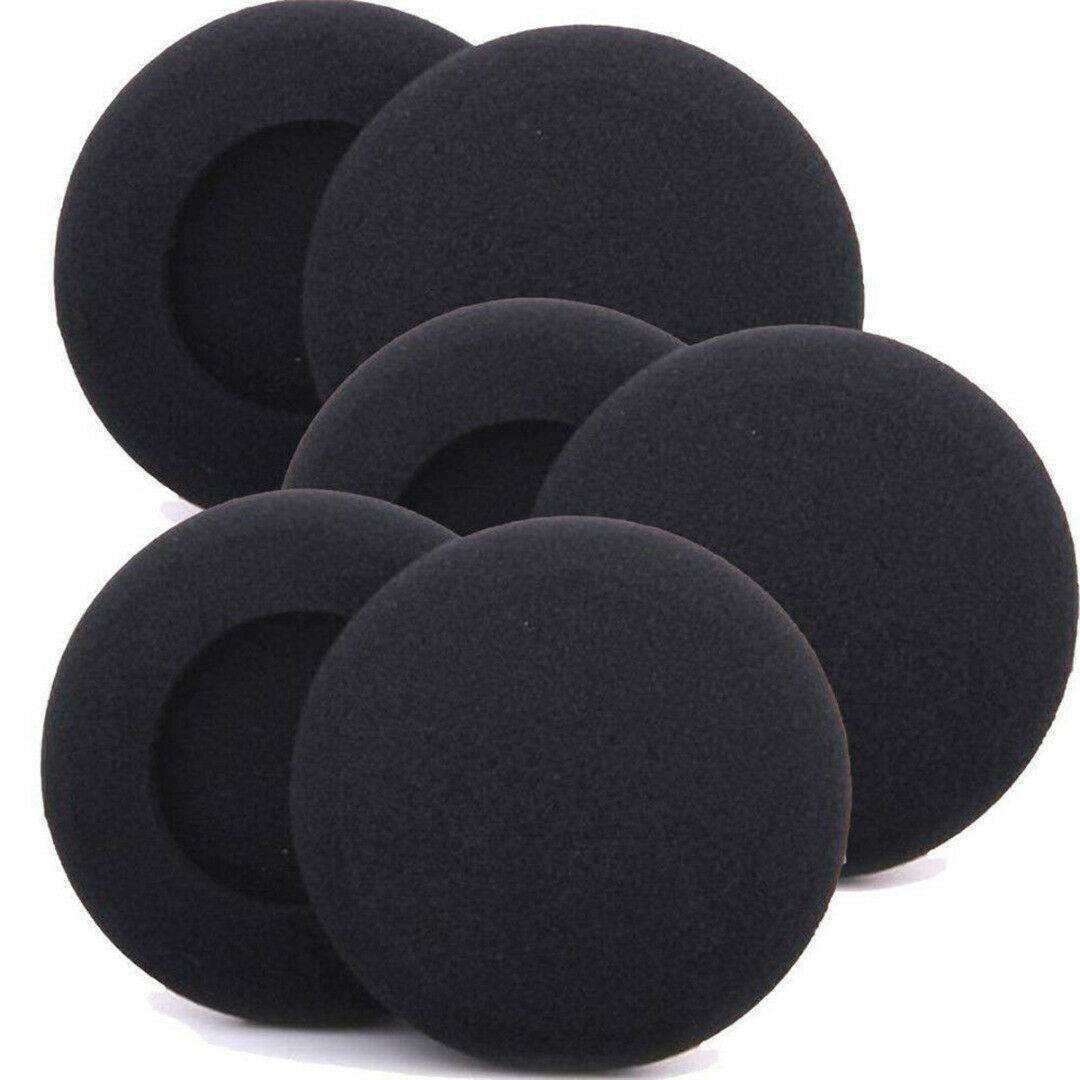10Pack 50mm Headphone Earphone Sponge Ear Pad Foam Covers Cap Black Set