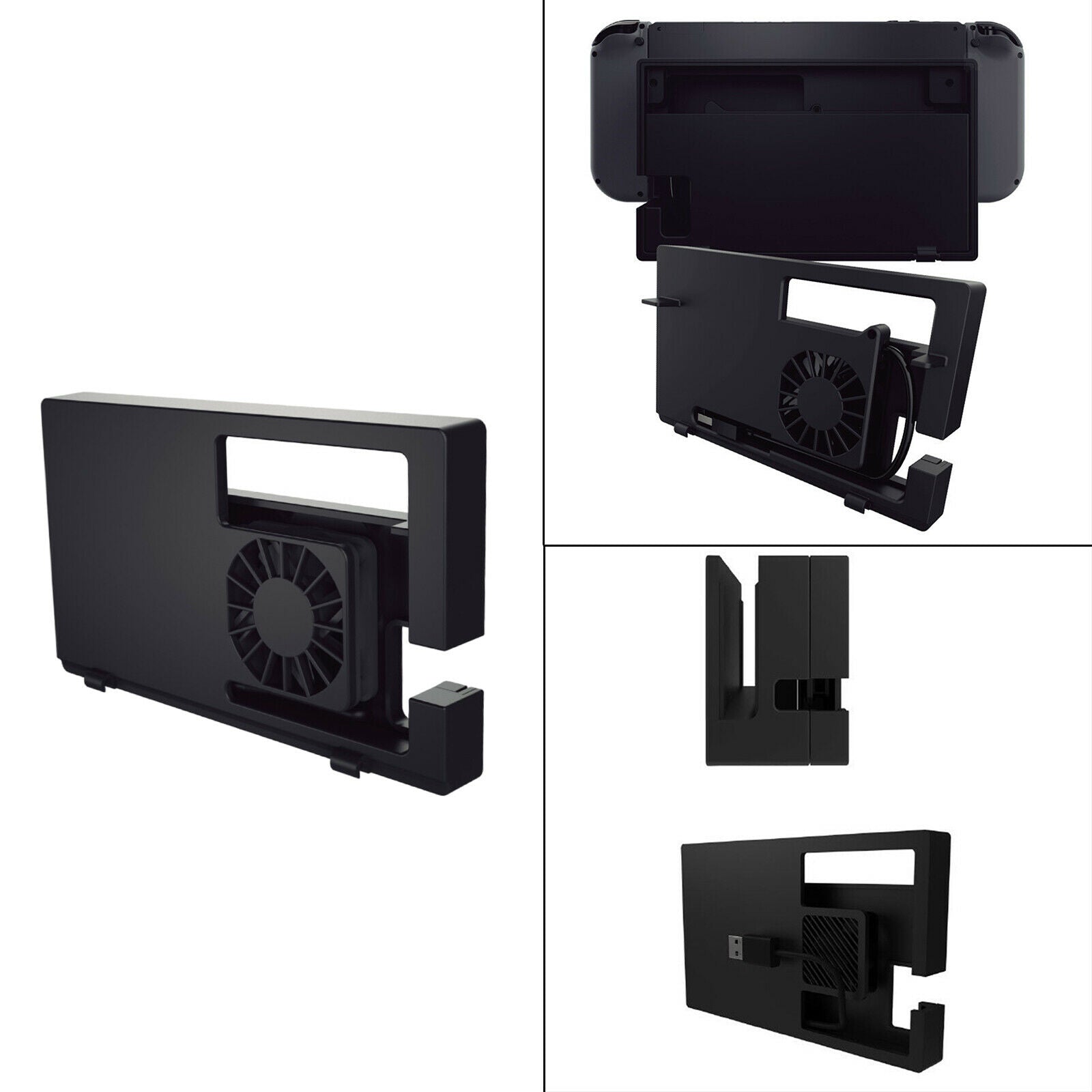 External Dock Cooler Cooling Fan Cool Integrated Cable for Docking Station