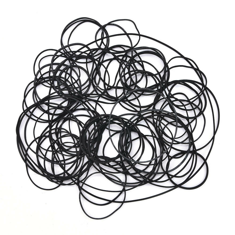 50x Universal Cassette Tape Machine Belts Assorted Common Square Rubber Belt