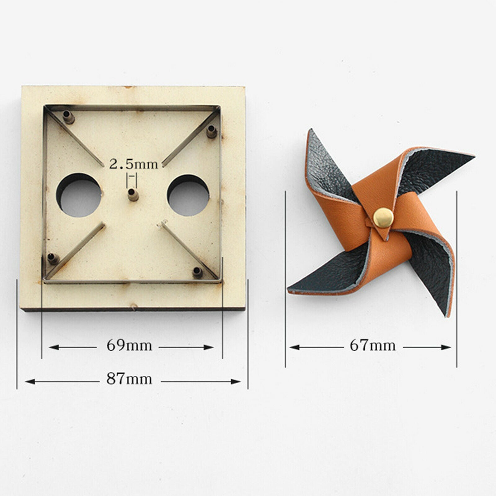 DIY Leather Cutter Steel Punch Cutting Dies Shape for Windmill Jewelry