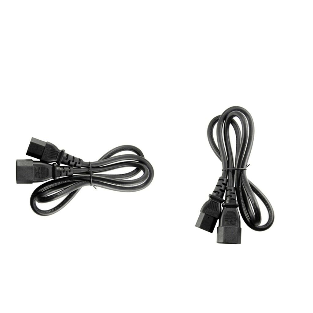 2x IEC 320 C13 to C14 Power Extension Cord Adapter for Scanner PDU UPS