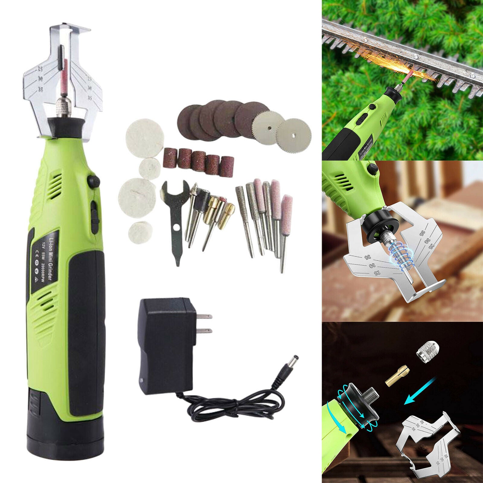 55W 20000RPM Chainsaw Sharpener Chain Saw Grinder File Tools Set Attachment