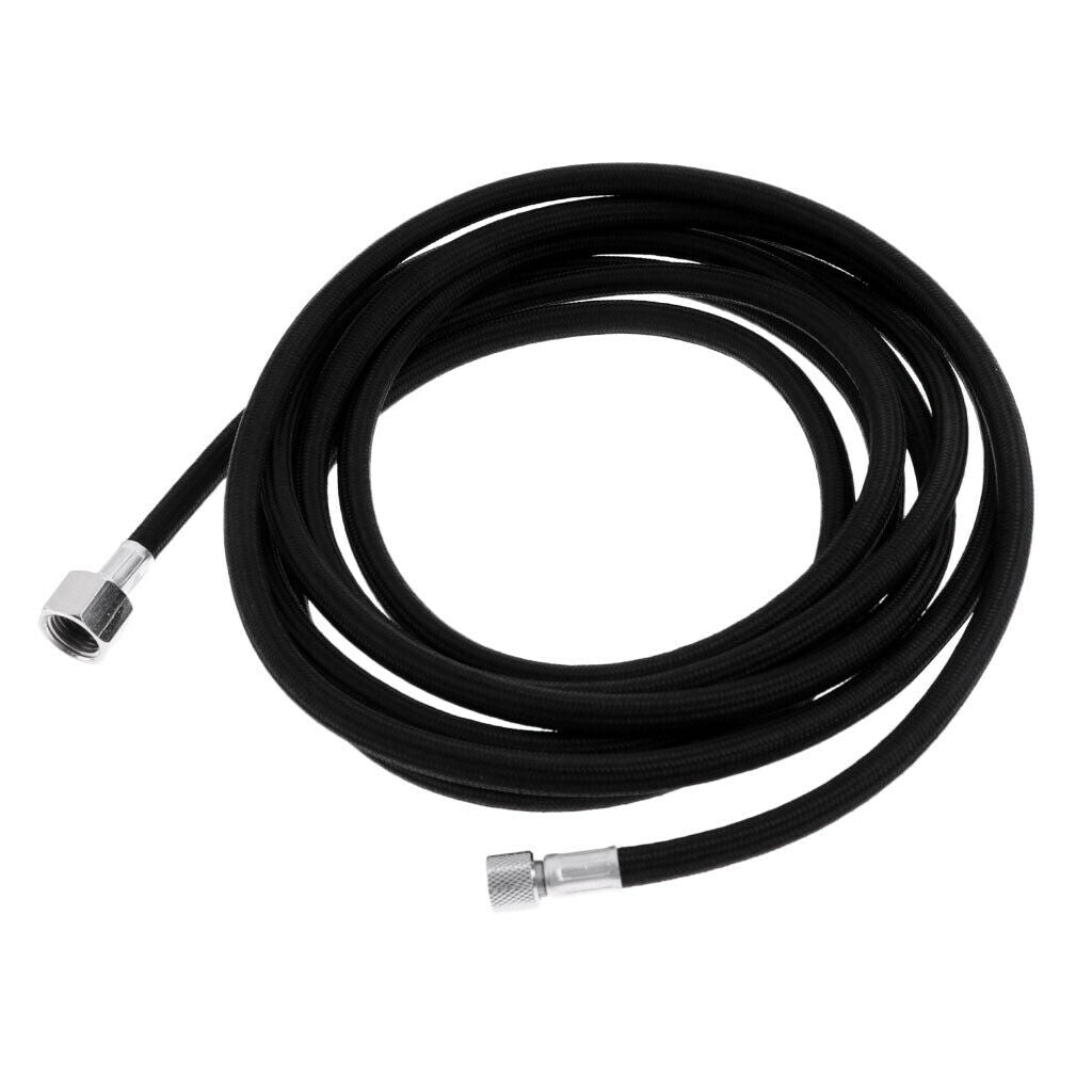 Black Nylon Braided Airbrush Air Hose Adapter Fitting Coupling 1/8" & 1/4"