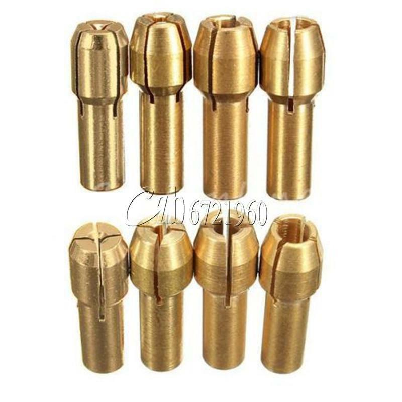 4PCS Rotary Multi Tool Collet Nut Kit for Mill 0.8/ 1.6/ 2.35/ 3.2mm