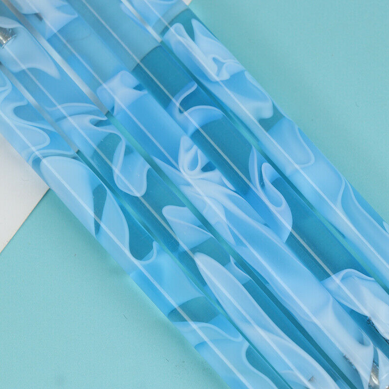 5Pcs/Pack 2 way Blue Dotting Marbleizing Painting Pens Nail Art Dot ToolsFCA