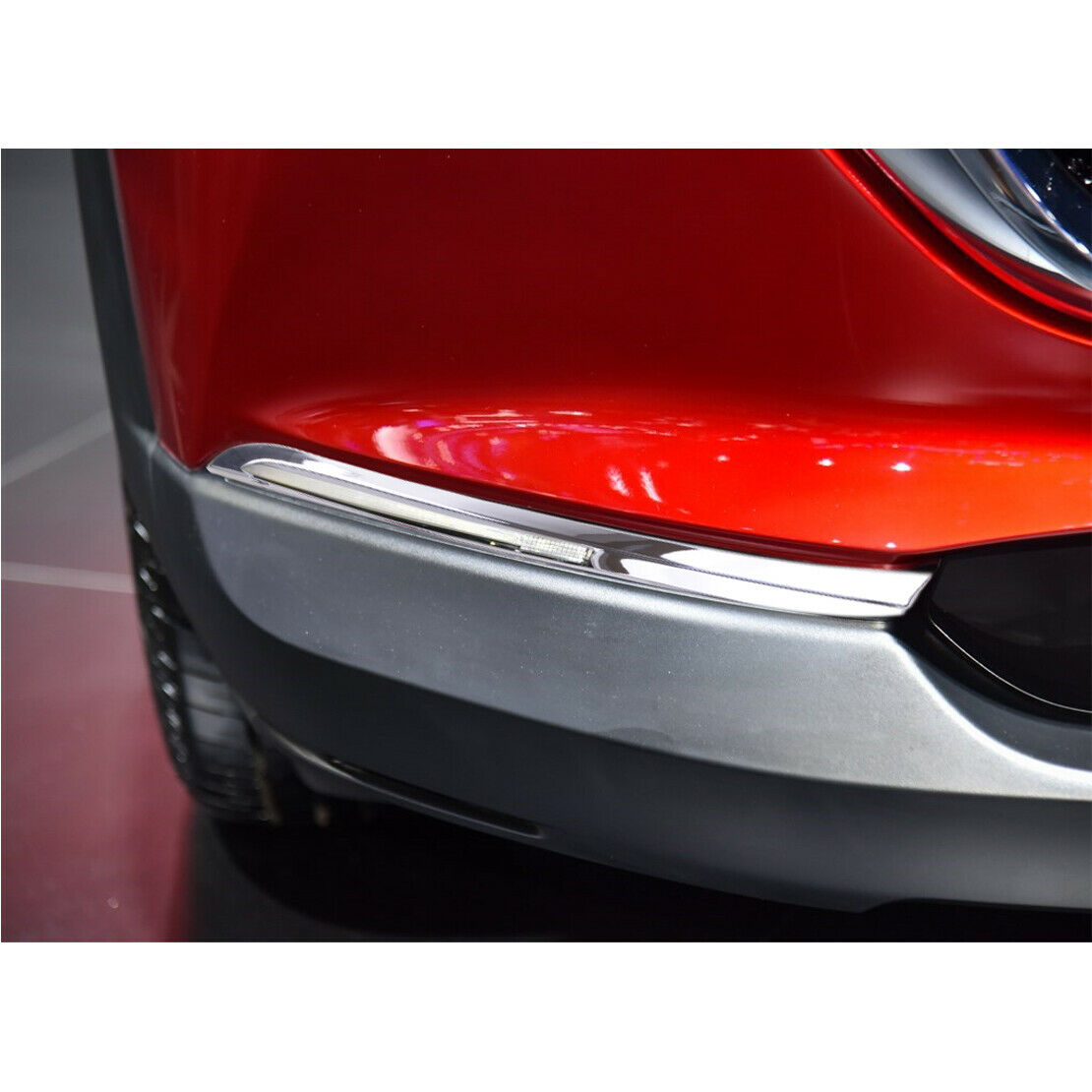 Pair ABS Chrome Front Fog Light Lamp Cover Trim Fit for Mazda CX-30 2019 20