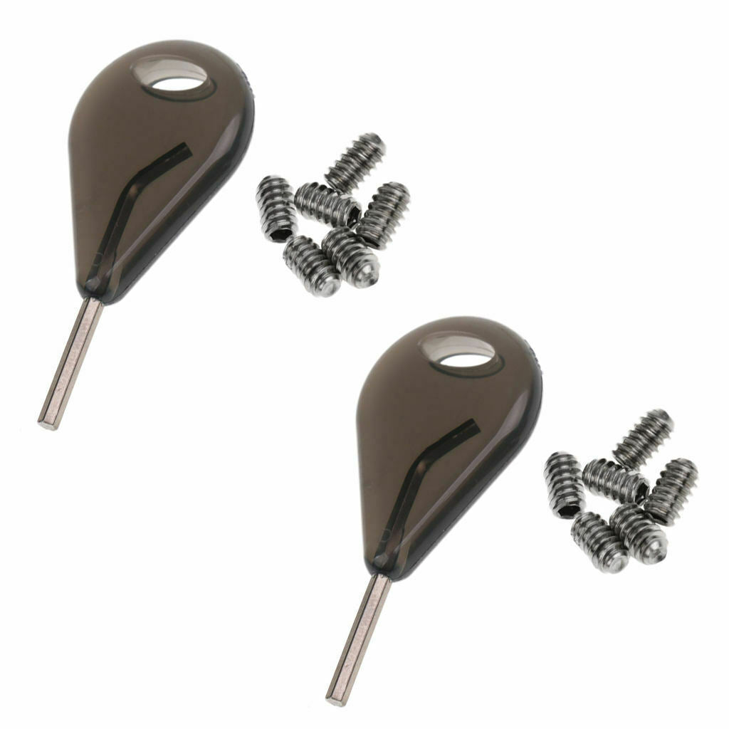 Protable 12Pcs Grub Screws with 2PCS Surfboard Fin Key Replacement Finkey