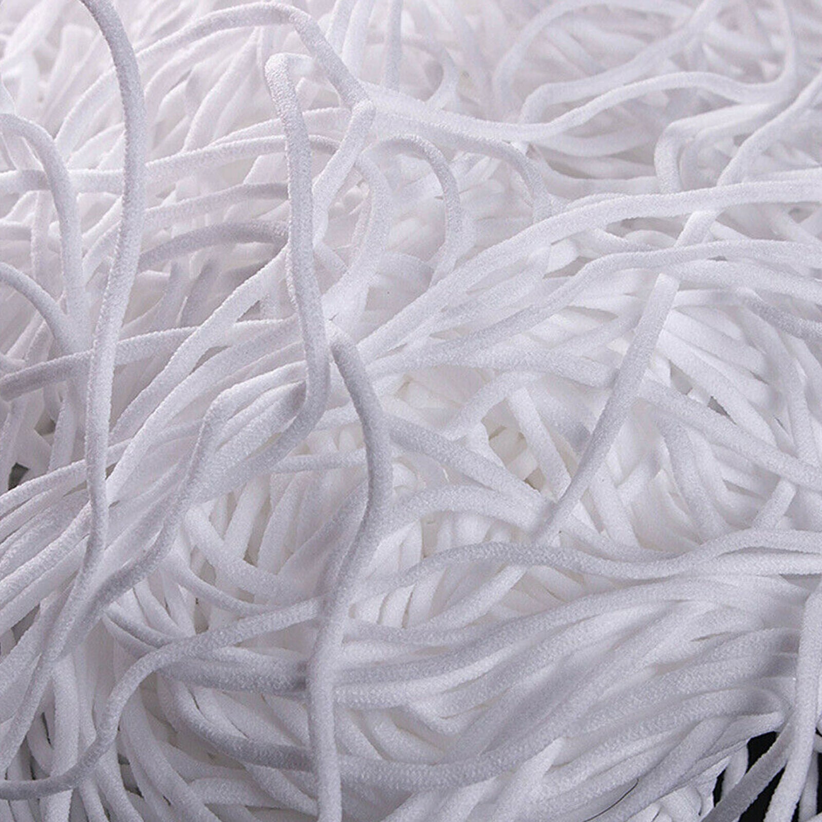 100 M Elastic Rope Rubber Band Round Ear Hanging DIY Accessories 3mm White
