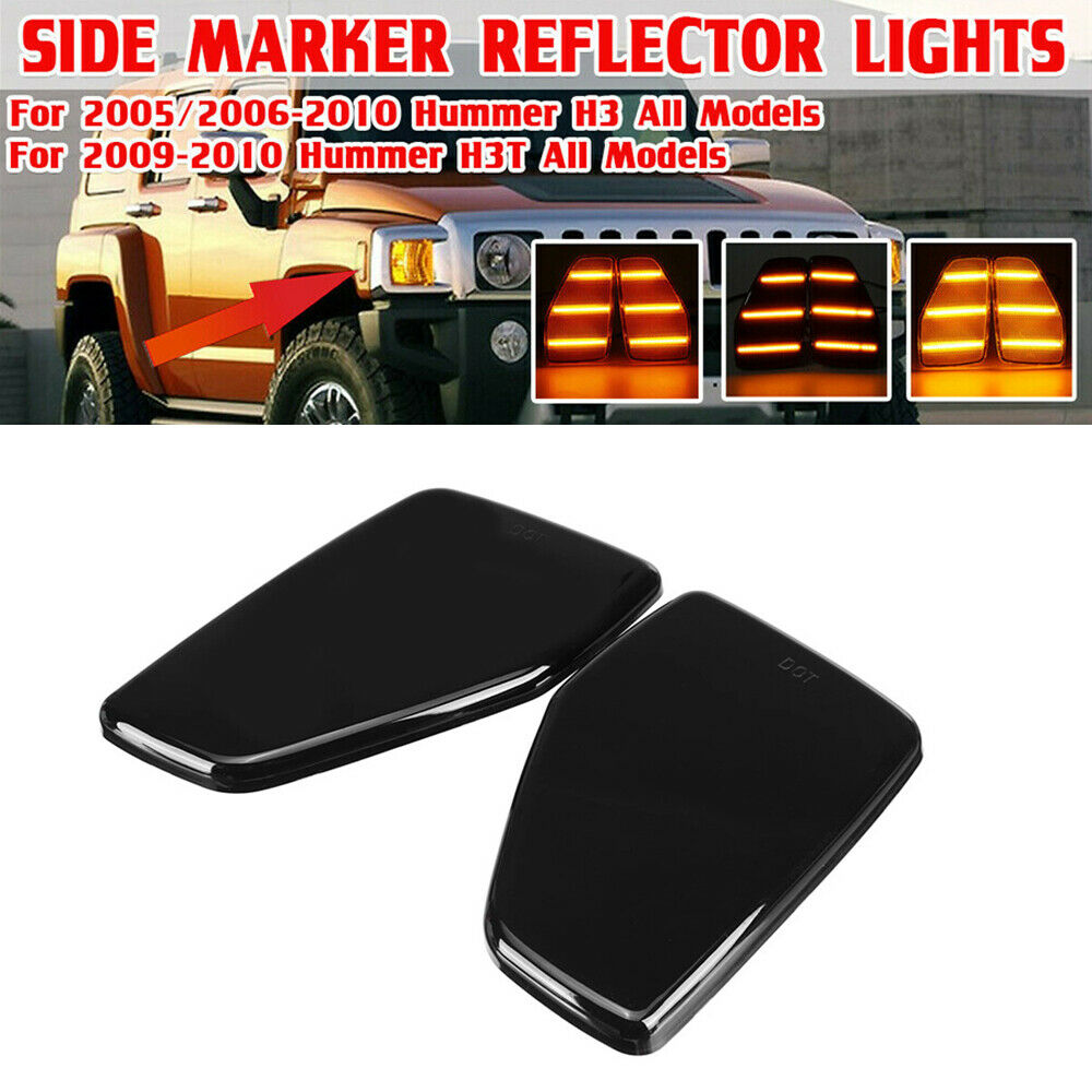 2x Side Marker Corner Parking Lights For 2006-10 Hummer H3 Alpha/X/Championship