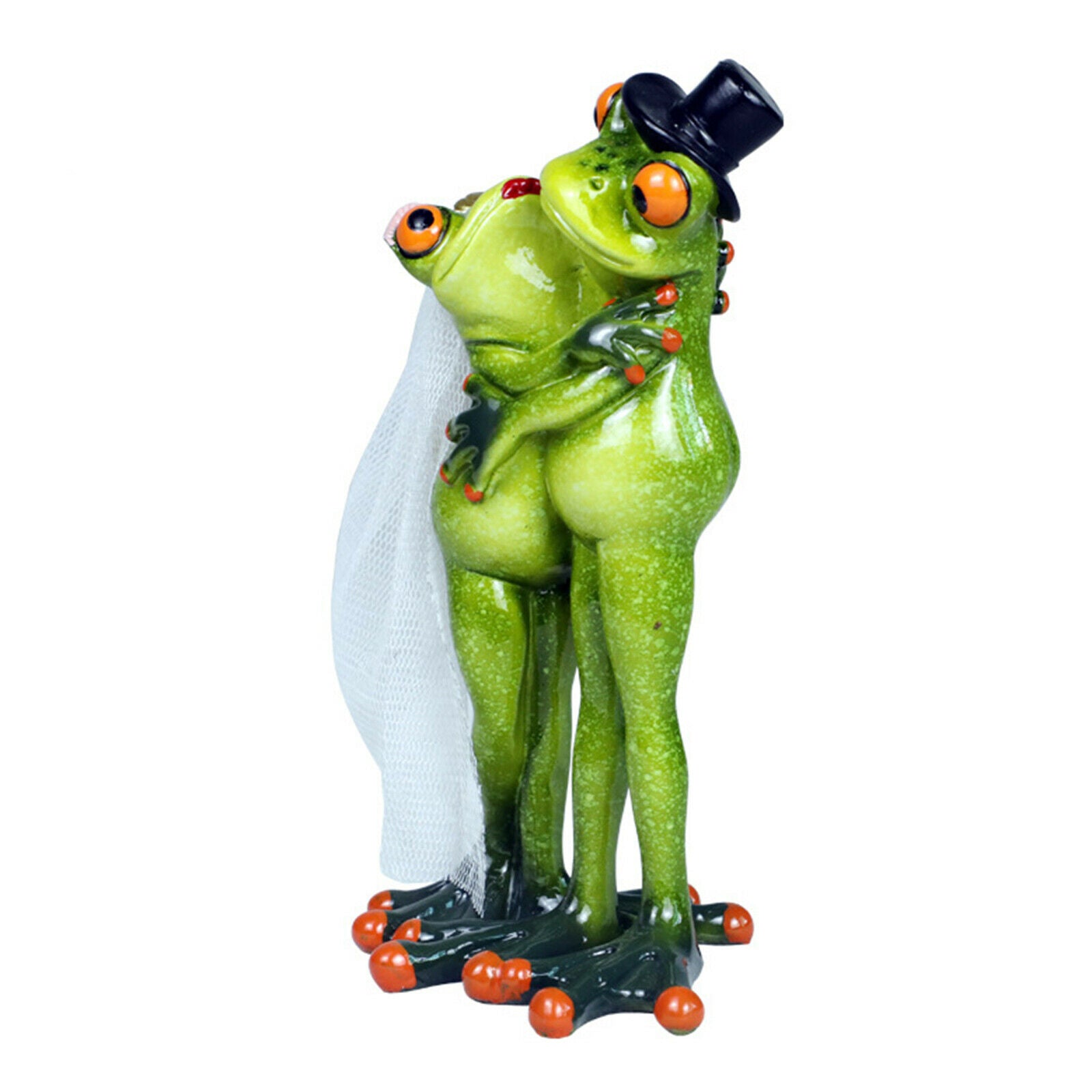 Art Garden Frog Statue Polyresin Sculpture Ornament Indoor Patio Lawn Decor