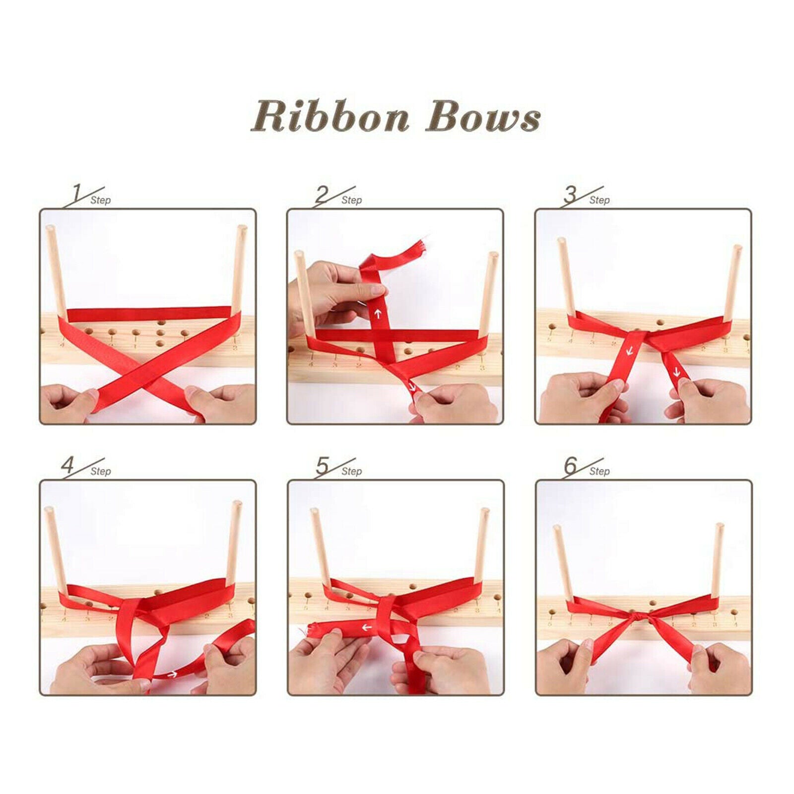 Creative Bow Maker Ribbon Wooden Wreath Bow Maker Tool For Creating Gift