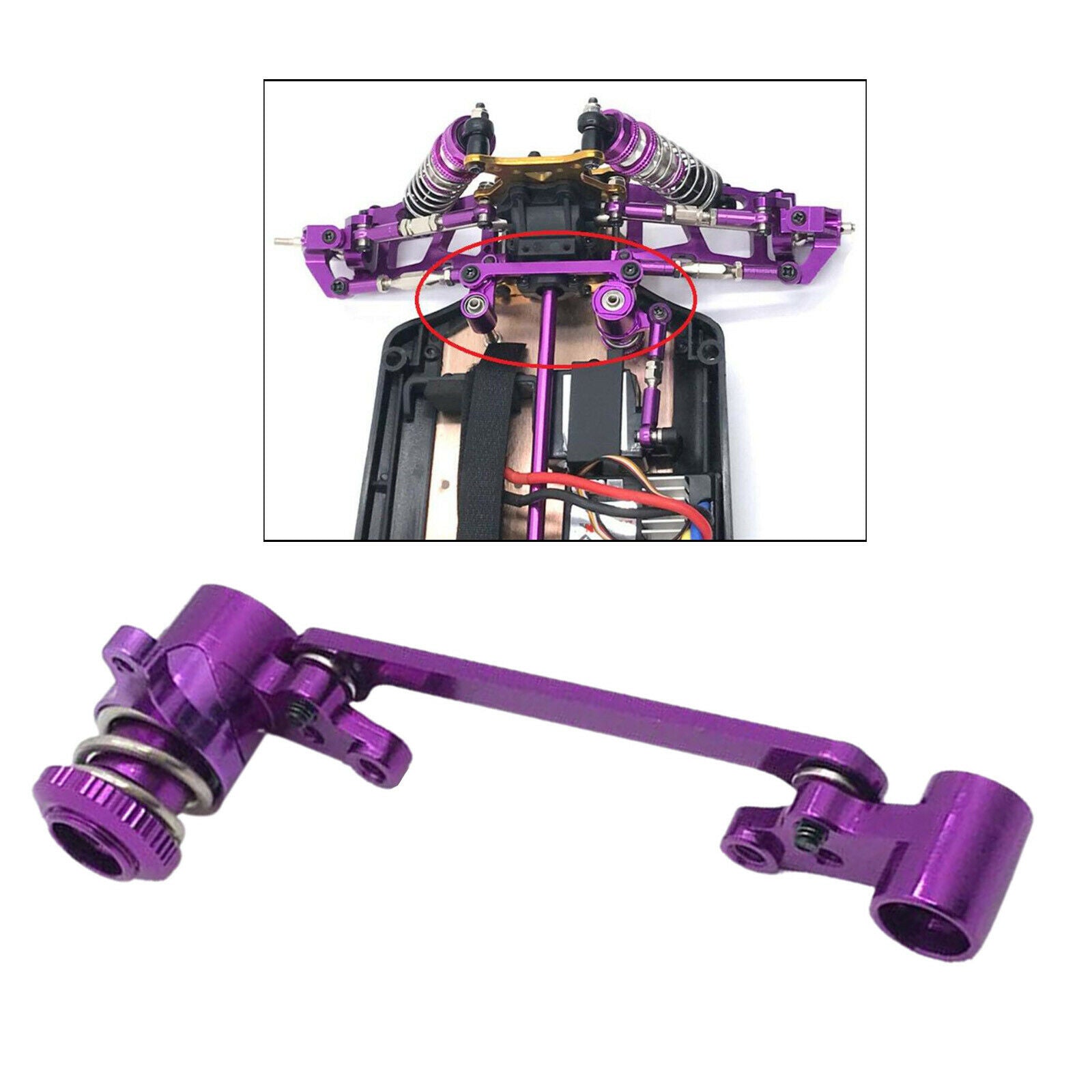 Upgrade Parts For The Steering Kit For WLtoys 144001 124018 124019 Purple
