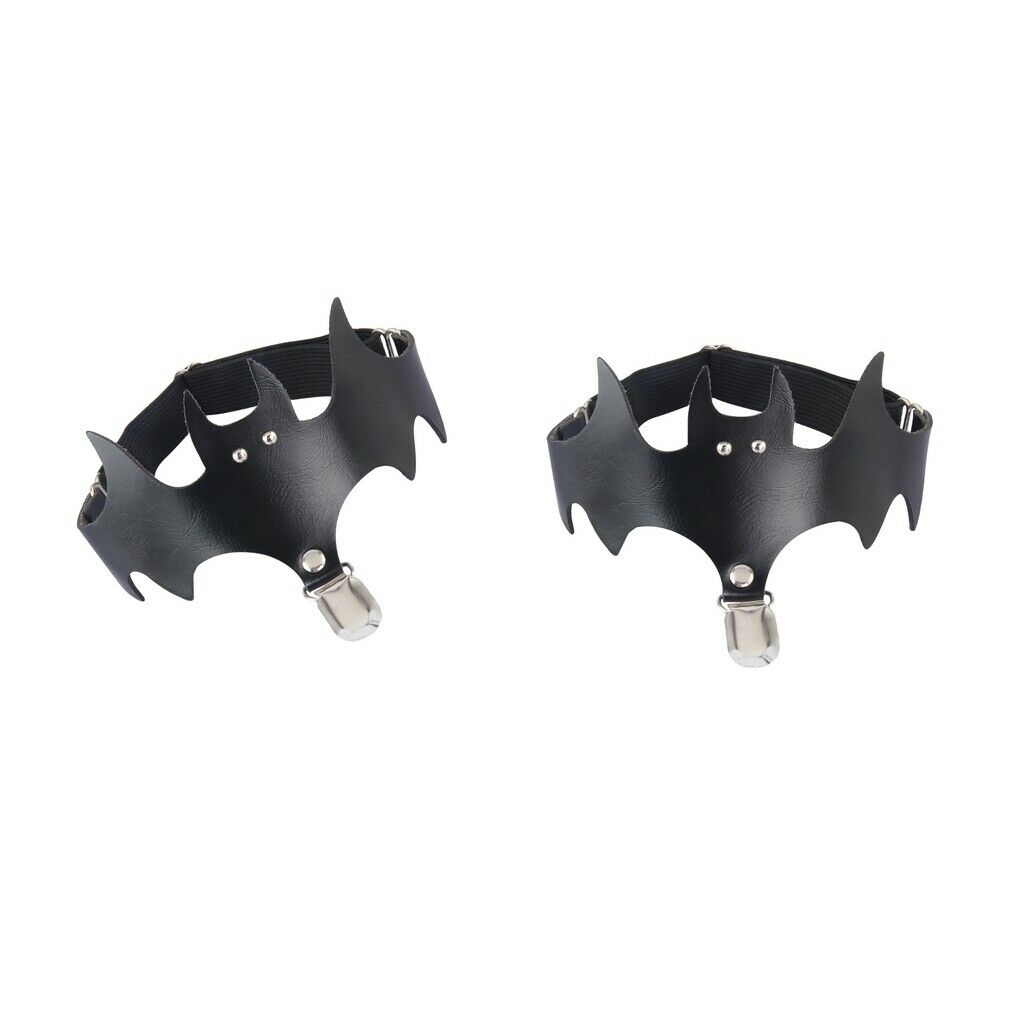 2x Gothic Black Leg Ring Bat Wings Leg Garter Belt for Women Halloween Gifts
