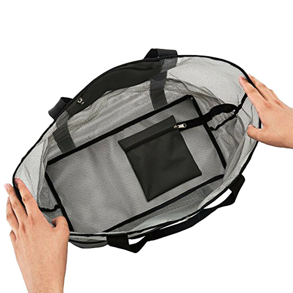 Folding Shoulder Handbag Reusable Tote Beach Shopping Travel Toiletry Bag