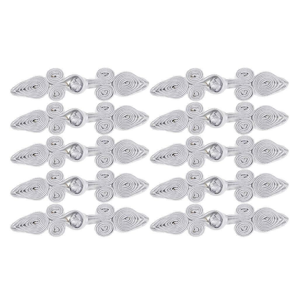 20 Pairs Traditional Chinese Knot Frog Buttons Closure DIY Fabric Fasteners