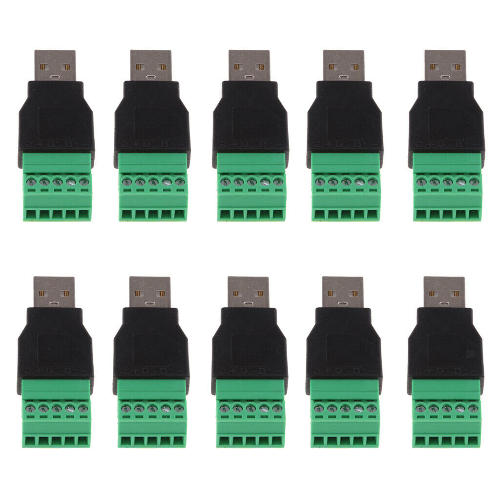 10pcs Usb 5 Pin Plastic Cover Connector Adapter