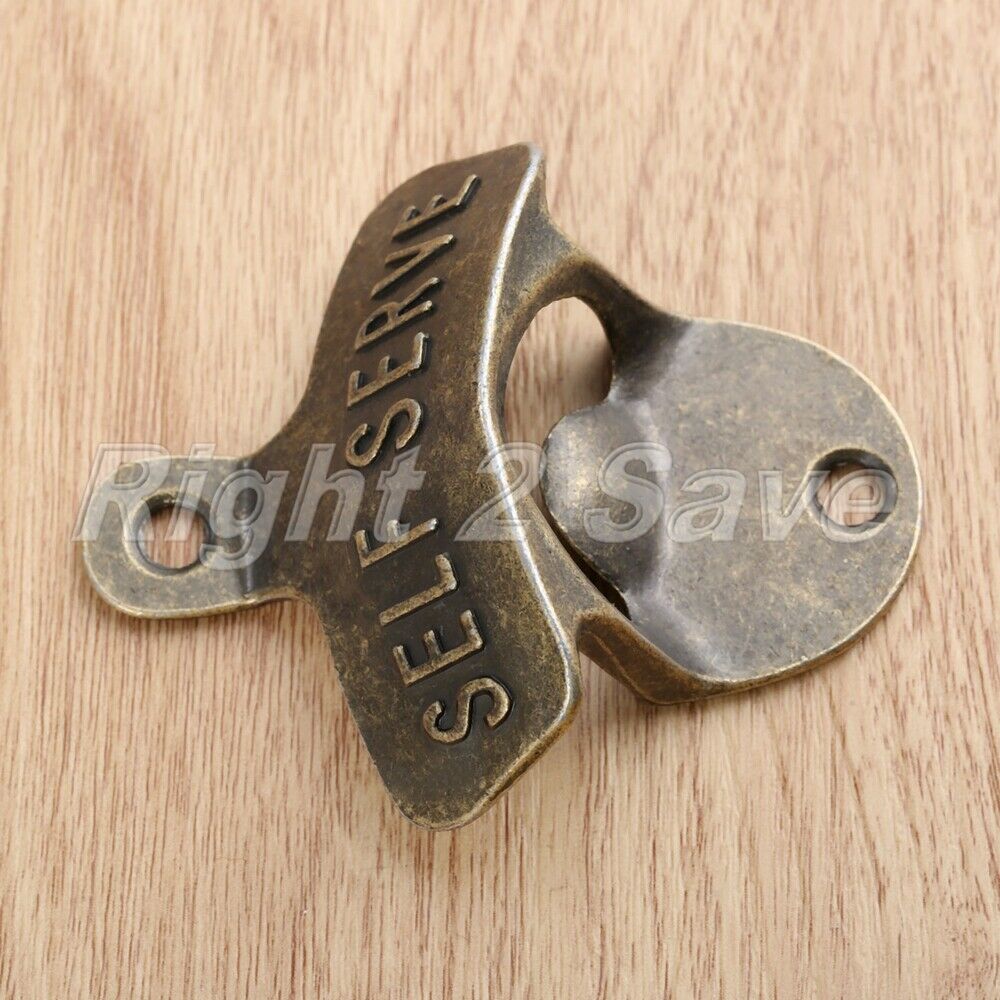 Zinc Alloy Bottle Opener Wall Mounted Beer Soda Corkscrews Tool Bar Party Club