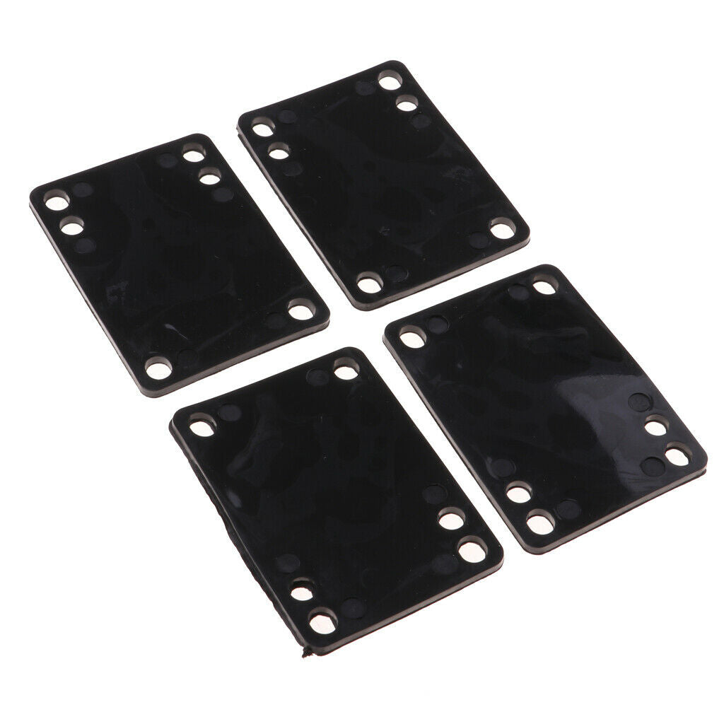 2 Pairs of 3mm Longboard Skateboard Hardware - Replacement Shock Pads - Riser