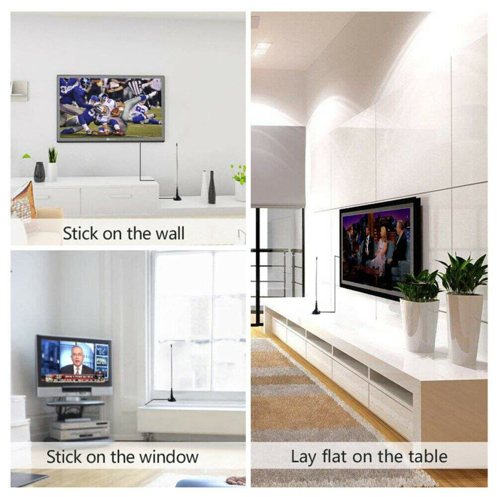 Portable Stick TV Antenna Indoor Outdoor Digital HD Freeview Aerial 5dBi 50 Mile