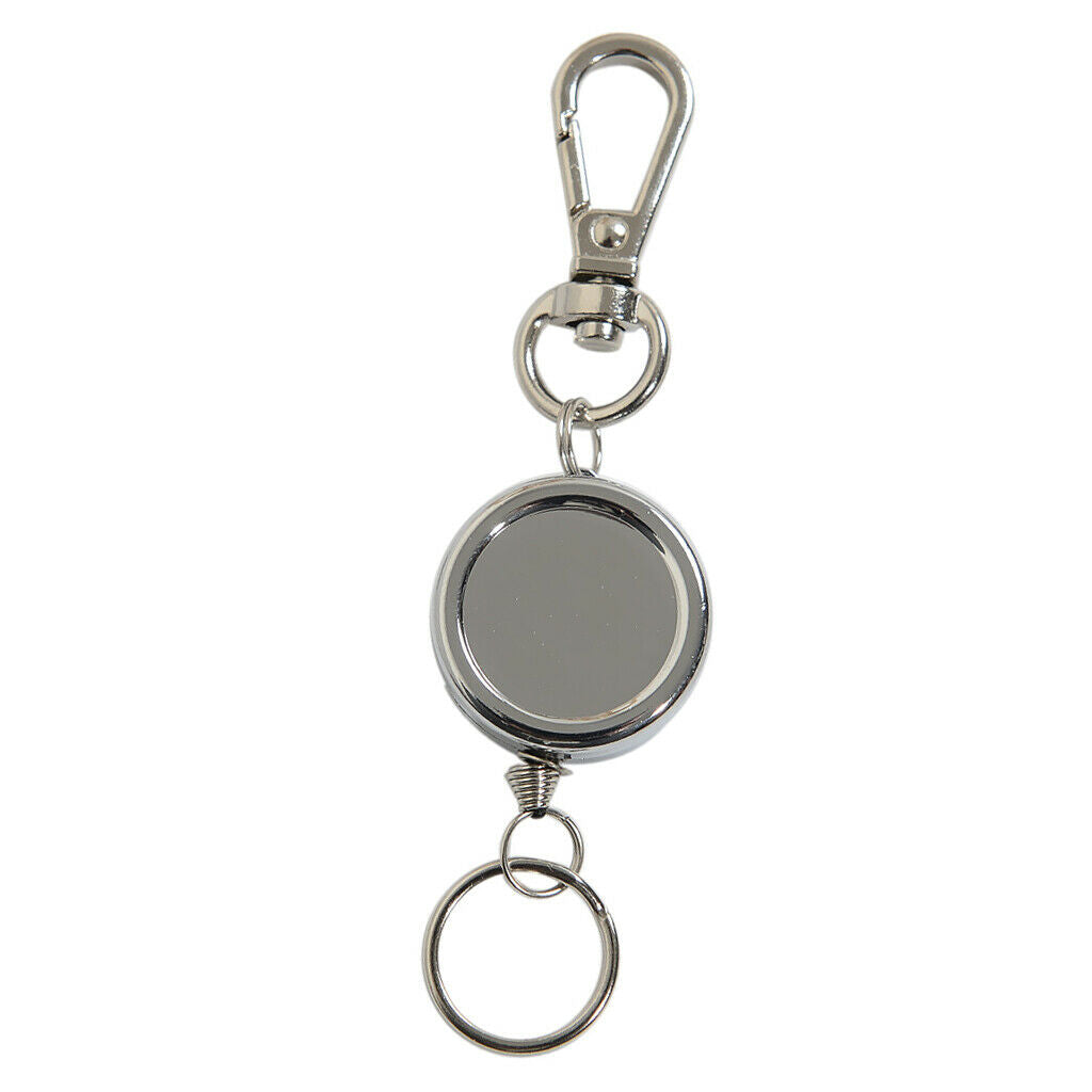 Prettyia Retractable Carabiner  Keyring Key Chain Ring Card Holder