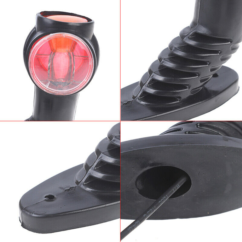 2x Car Truck Trailer 3 face Red Amber White 4 LED Marker Side Light Outline BDA