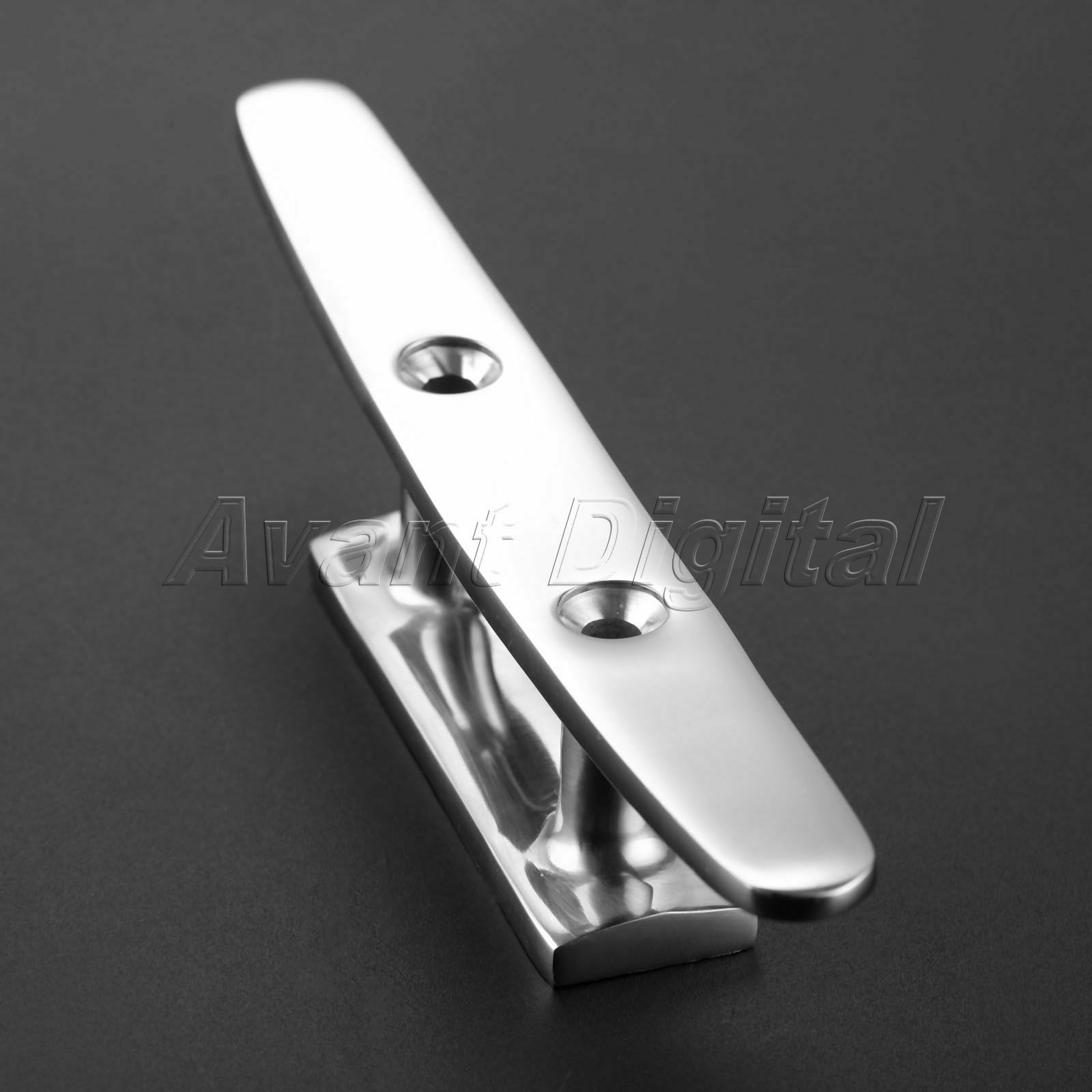 1x Boat Cleat 6" Flat Top Low Silhouette 316 Stainless Steel Marine Hardware