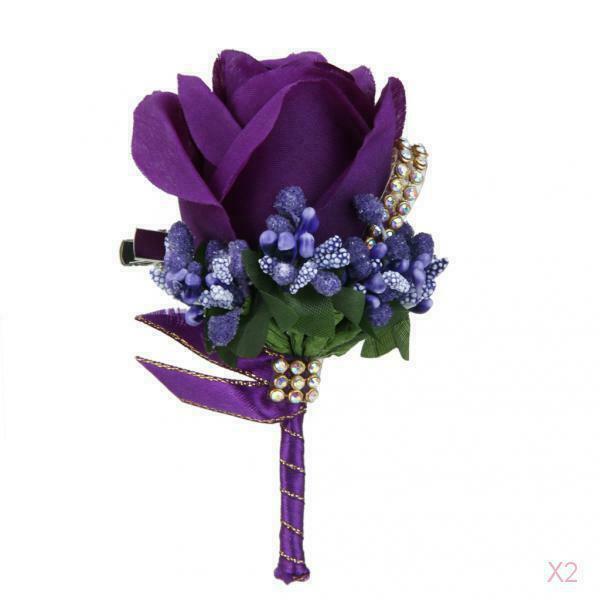 Men's Wedding Crystal Bridal Groom Boutonniere Corsage