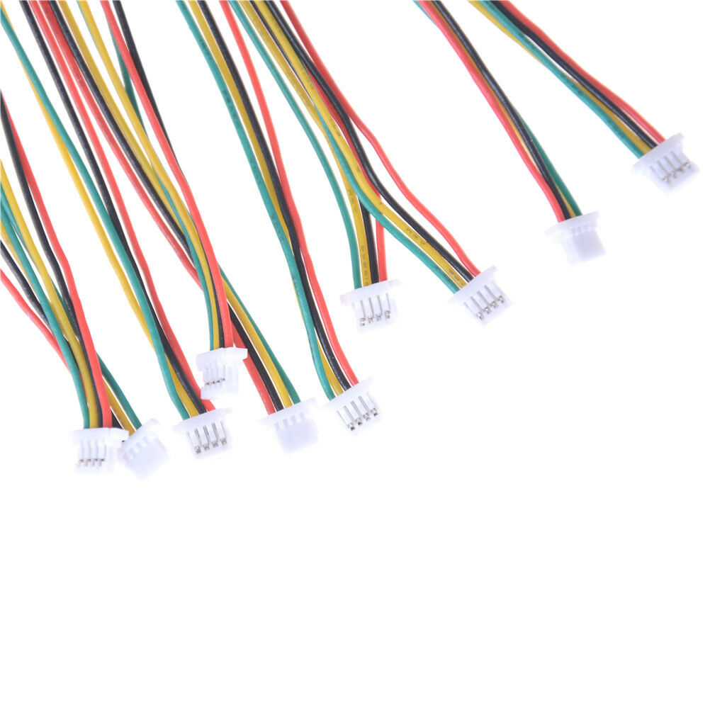 10Pcs Mini Micro JST 1.0 SH 1.0mm 4-Pin Connector Plug With Wires Cables 1.l8