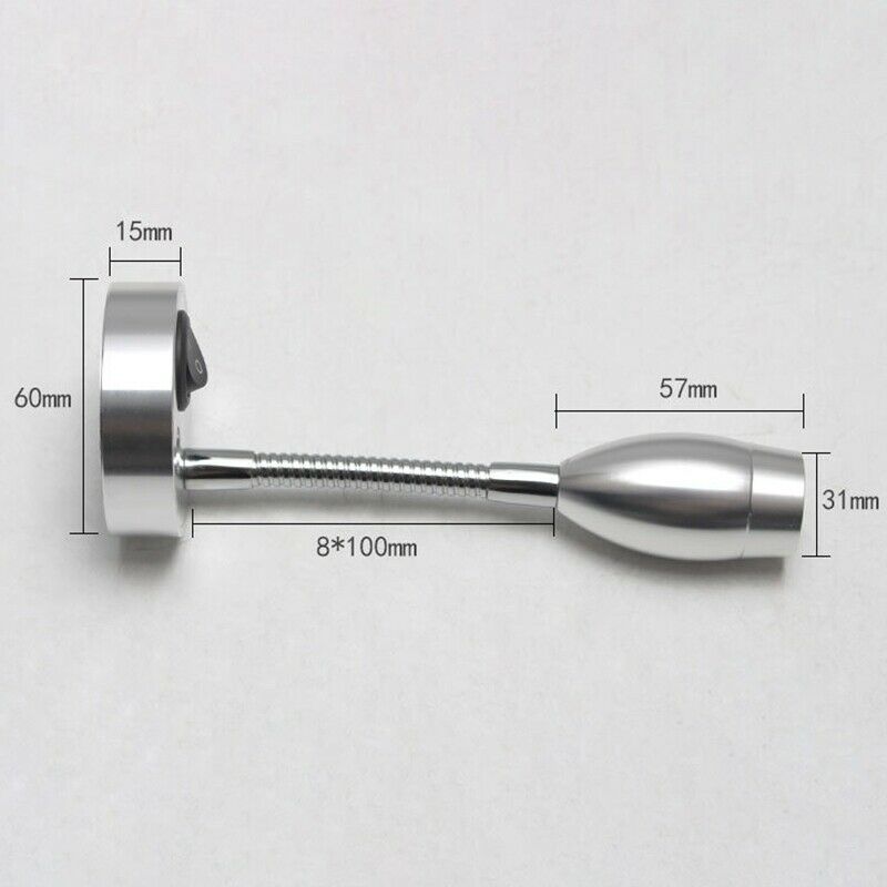 12V3W LED Caravan RV Indoor Reading Lamp Wall Lamp Small Spotlight Simple ScreC8