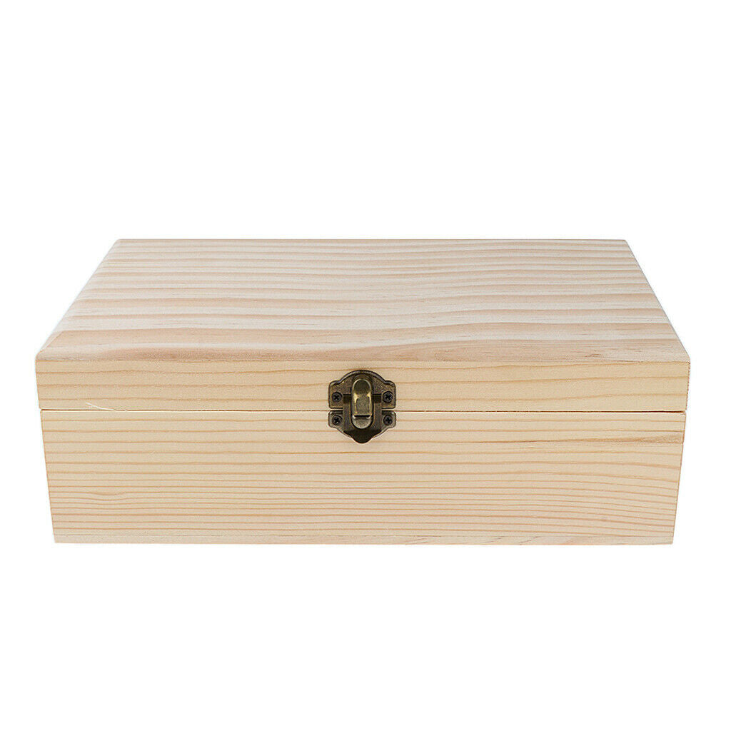 2pcs Homemade Wood Essential Oils Display Carrying Case Box with Two Layers