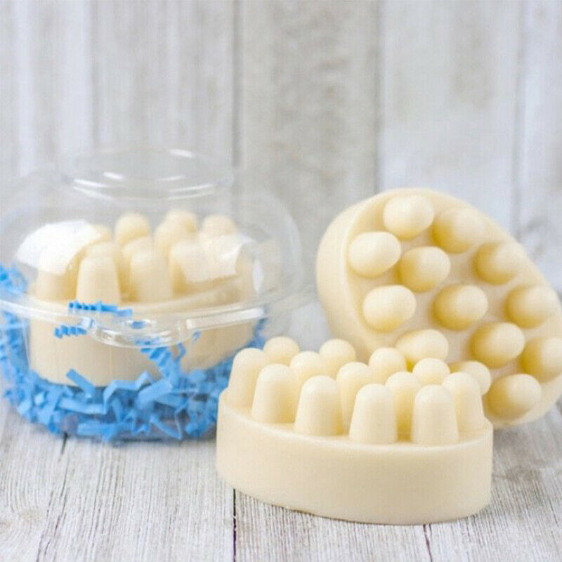 Silicone Massage Soap Mold Therapys Bar Soap Making Tools DIY Homemade Oval BDA